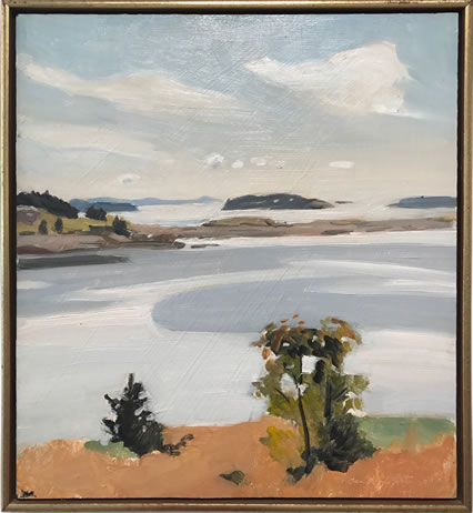 Fairfield Porter, (1907-1975), Untitled Landscape, 1962, Oil on board, 19 X 21 inches, Signed and dated lower right