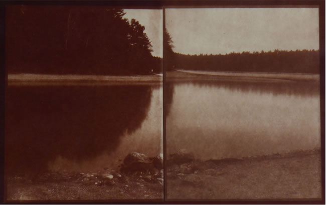 Koichiro Kurita -  ‘Thoreau’s Cove’, Walden Pond, MA, 2015, Albumen print  from LeGray paper negatives,  10 x 16 inches,  Edition 5, AP 2