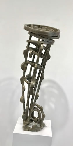 Joel Perlman, Silver Tower 2014, cast bronze, 33 x 11 x 11 inches, unique